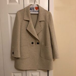 Oversized beige coat
